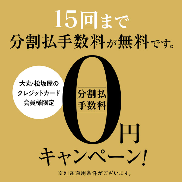 大丸・松坂屋クレジットカード会員限定 分割払手数料0円キャンペーン！松坂屋名古屋店