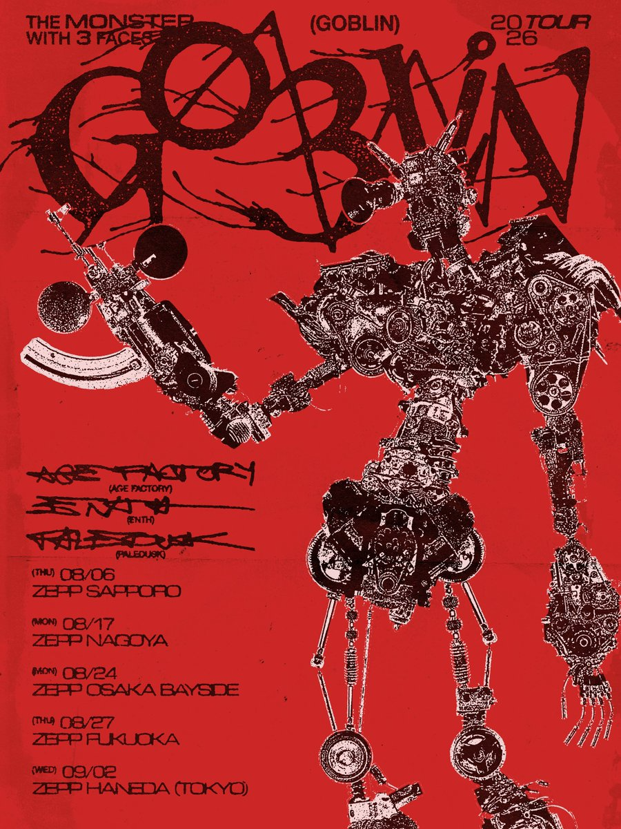 Age Factory, ENTH, Paledusk「GOBLIN」TOUR 2026 at Zepp Sapporo