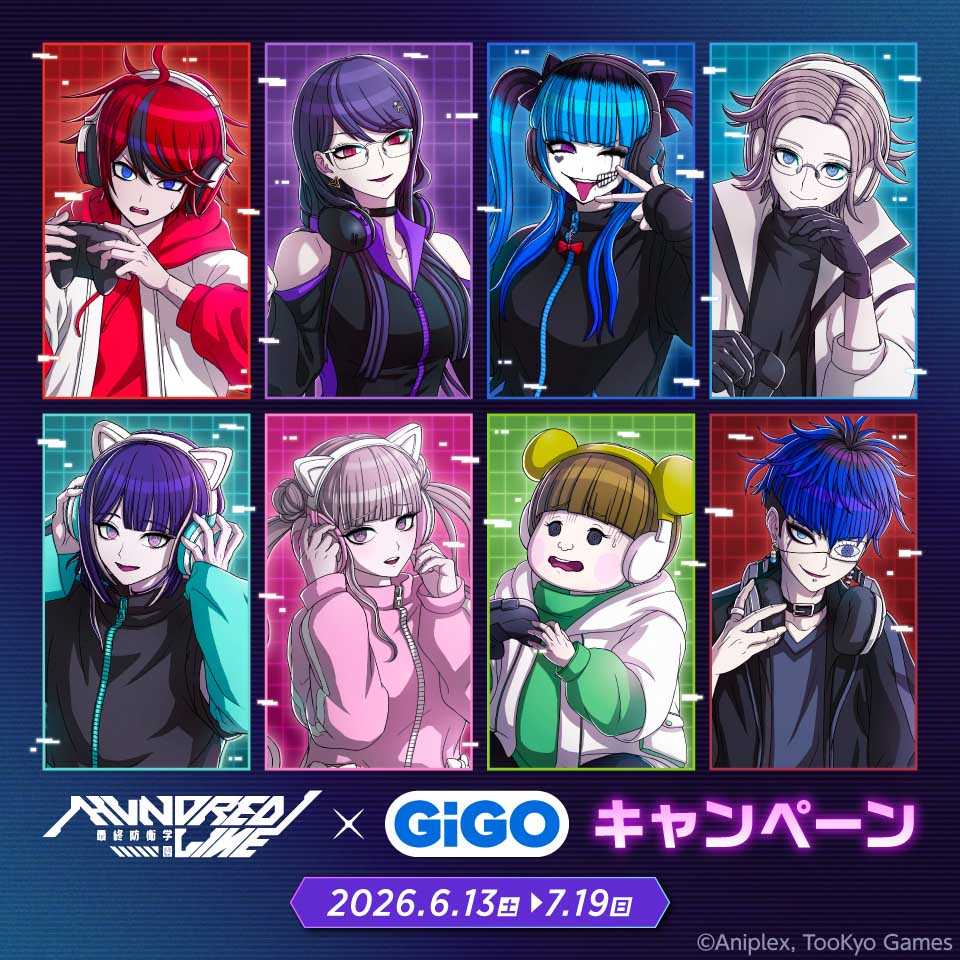 『HUNDRED LINE』×GiGOキャンペーン開催！秋葉原GiGOで限定グッズや企画満載
